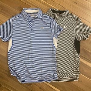 2 Men’s Large Under Armour Polos